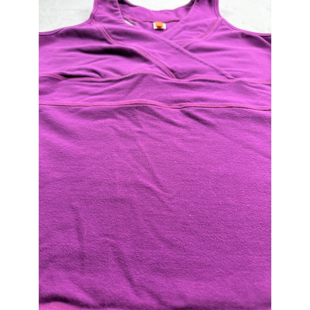 Lucy Womens Purple Surplice Racerback Activewear Tank Top Size Large 211599 - Picture 2 of 9